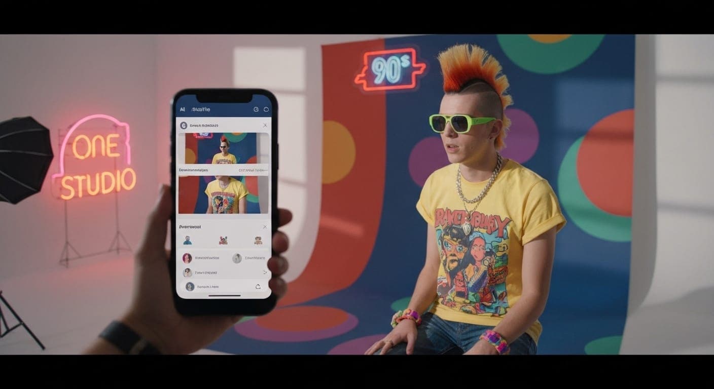 Arte de IA inspirada na moda dos anos 90