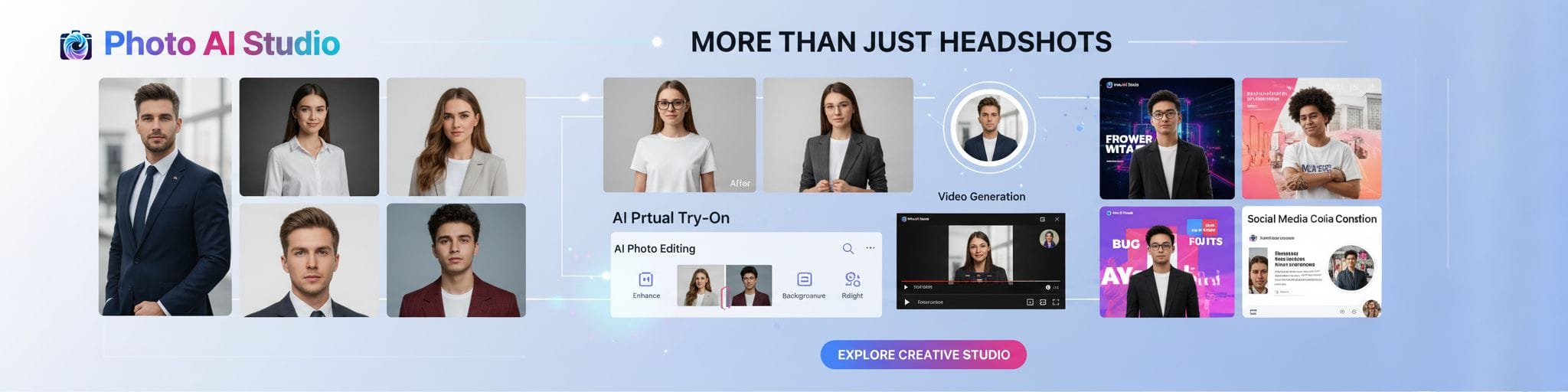 Before and after AI headshot transformation