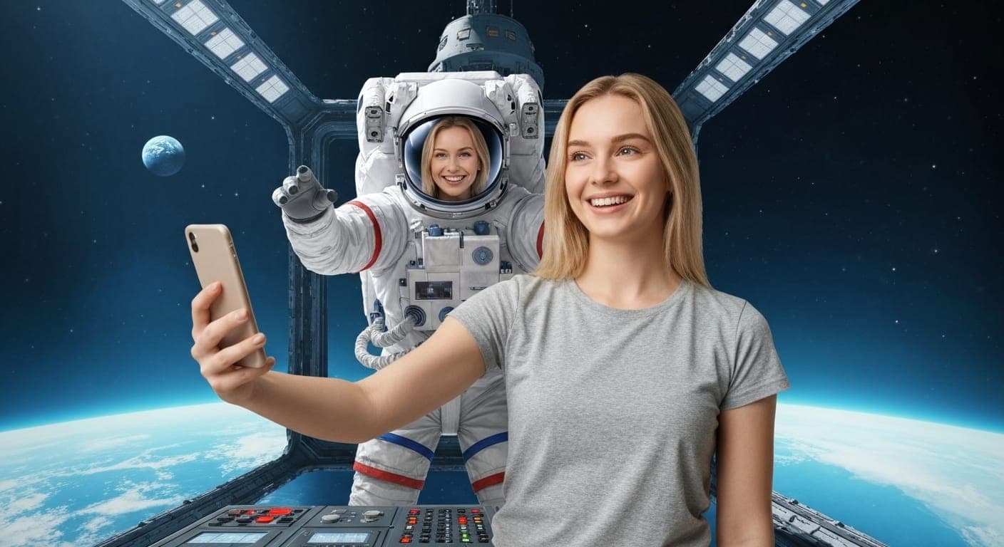 Astronaute flottant dans l'espace avec la Terre en arrière-plan