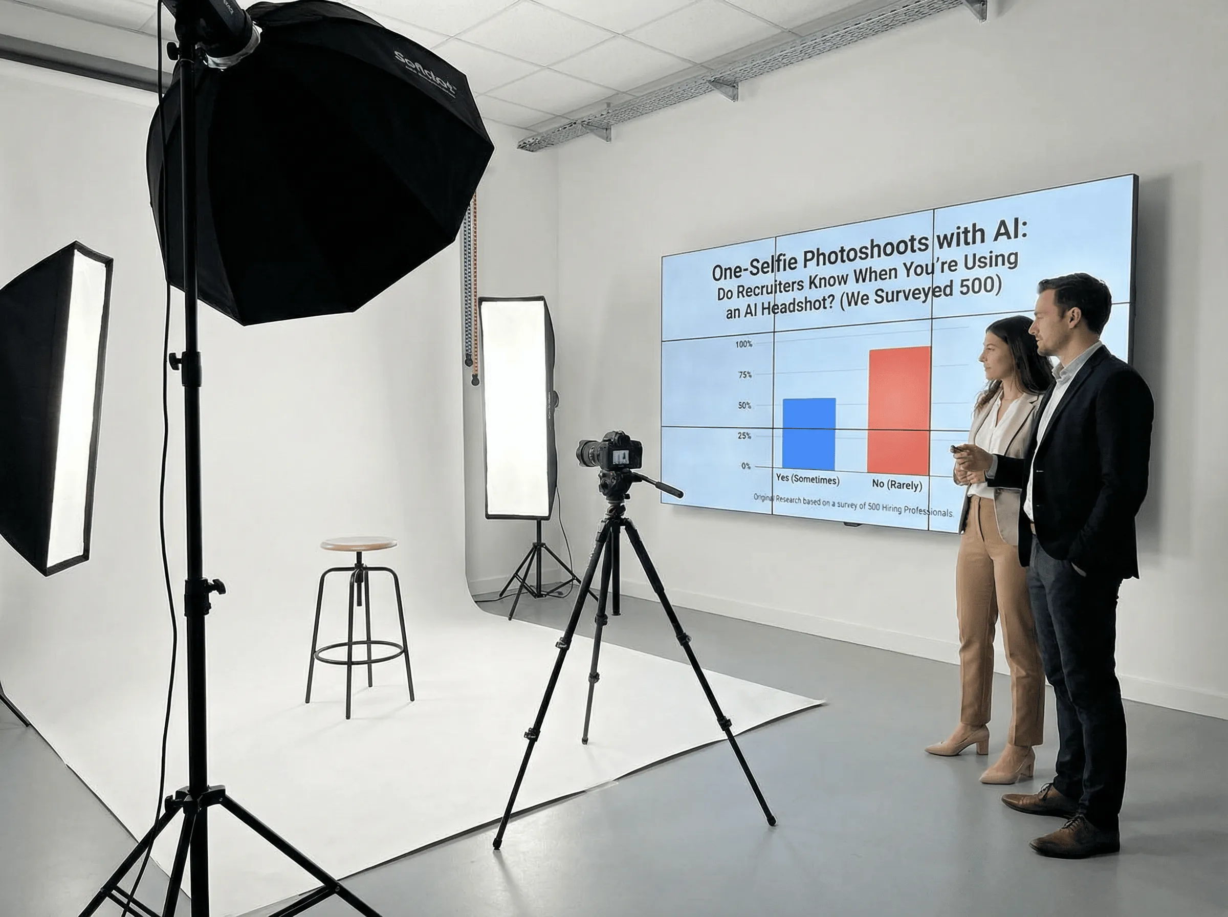 Survey results showing recruiters AI headshot LinkedIn perception and impact on candidate evaluation across industries