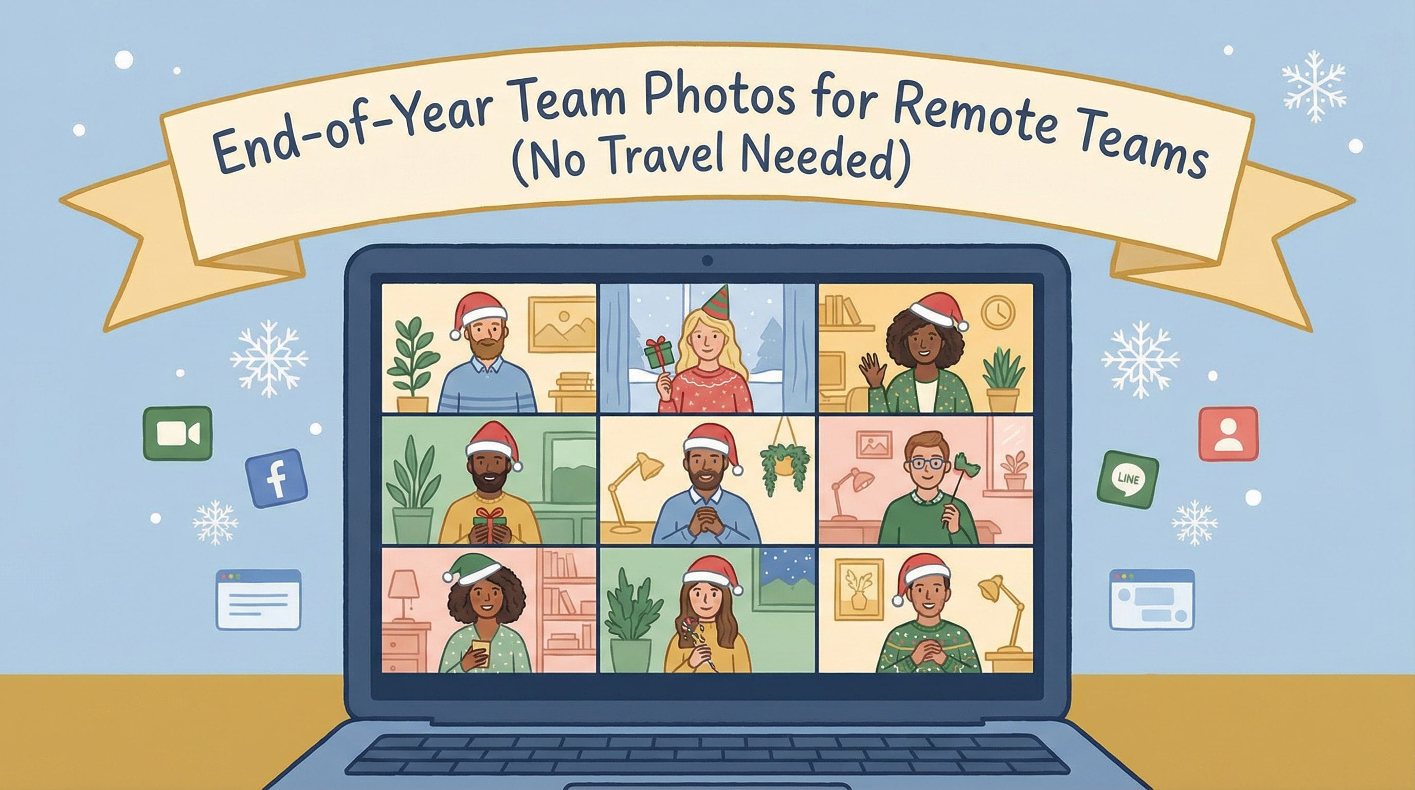End-of-Year Team Photos for Remote Teams (No Travel Needed)