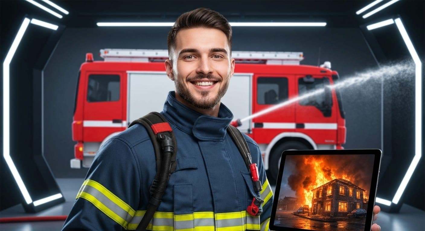 Experience Bravery with AI-Powered Firefighter Photography