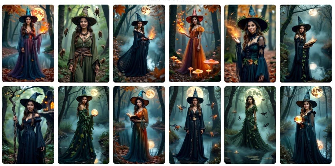 Side-by-side comparison showing the transformation from a basic selfie to haunting AI-enhanced Halloween portraits