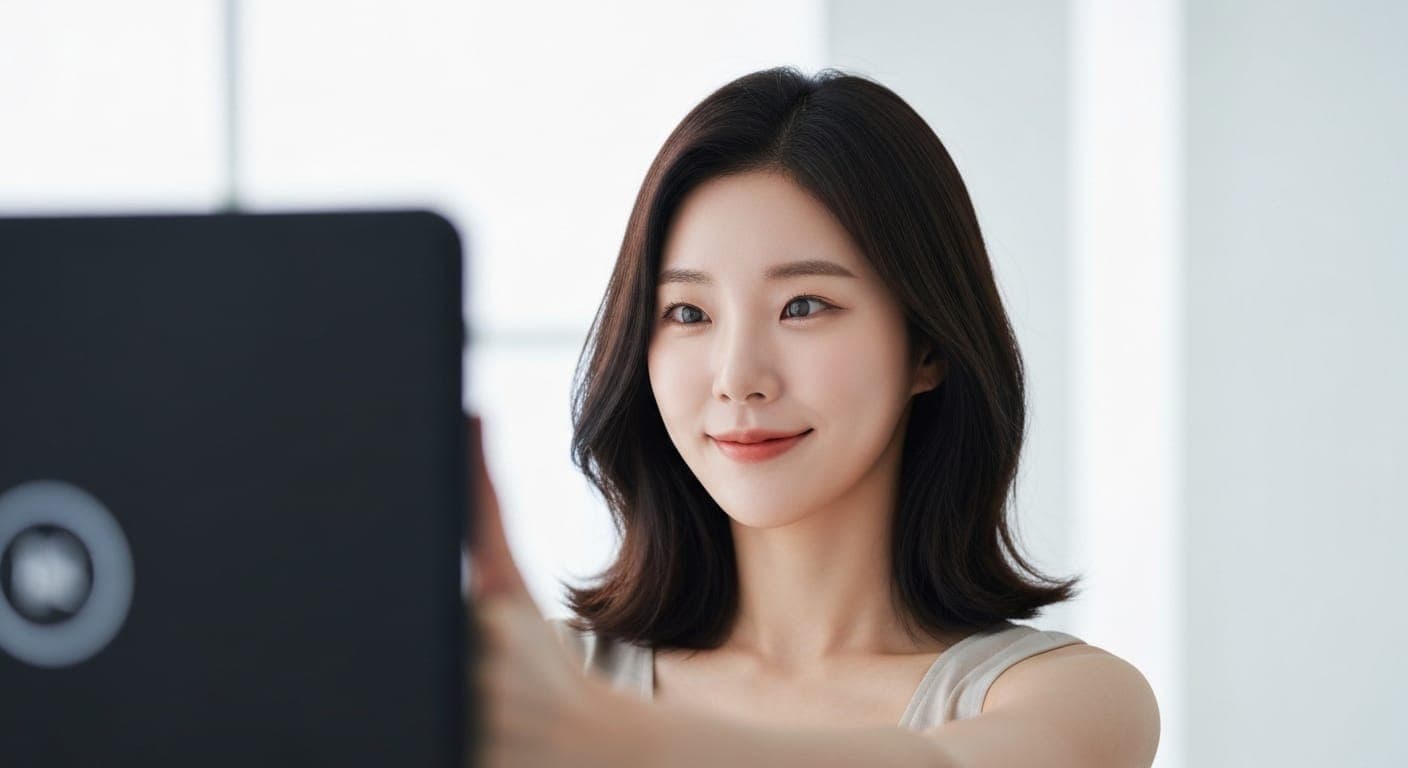 Vibrant Korean profile photo reflecting modern aesthetics.