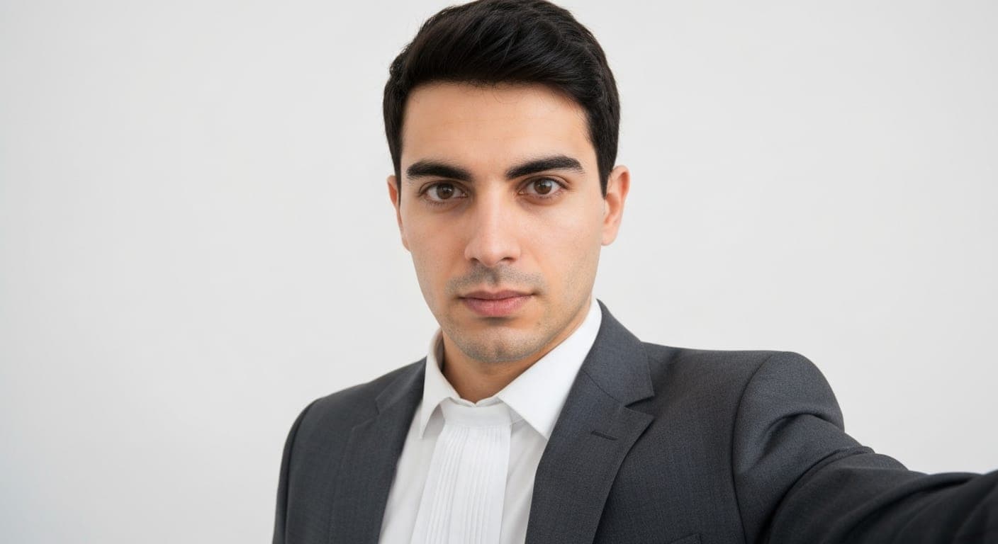 通过Photo AI Studio生成的律师照片，展现出专业与信任感