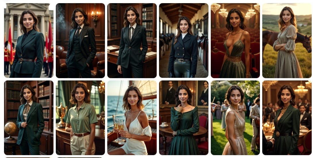 एक साधारण सेल्फी से लेकर ग्लैमरस AI-संवर्धित लक्जरी पोर्ट्रेट तक के परिवर्तन को दिखाने वाली साइड-बाय-साइड तुलना